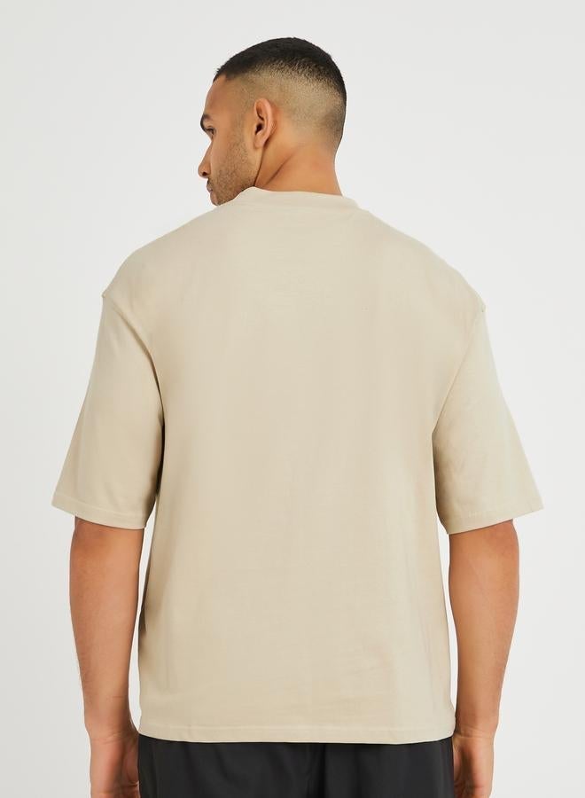 Styli Men Oversized Mock Neck T-Shirt - Image 5